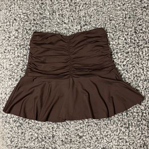 Basic solid pleated ruffle mini skirt!